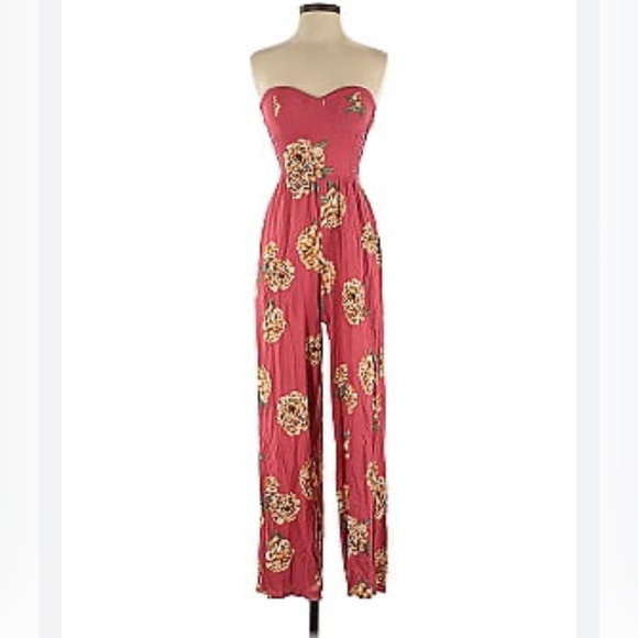 Band Of Gypsies Florsl Jumpsuit - Picture 1 of 8